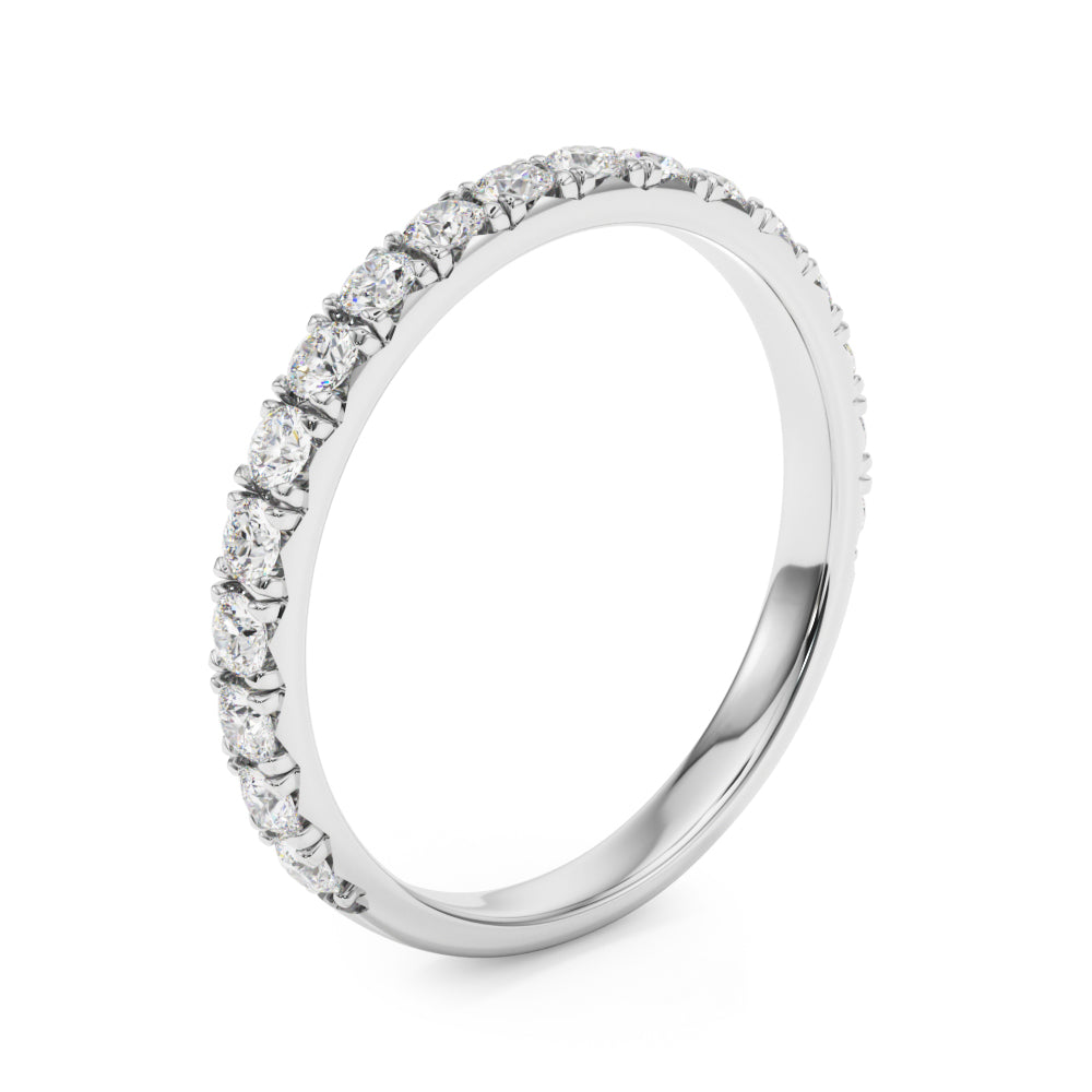3/8 ct tw Lab Grown Diamond Wedding Band in 14K White Gold