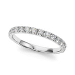 3/8 ct tw Lab Grown Diamond Wedding Band in 14K White Gold