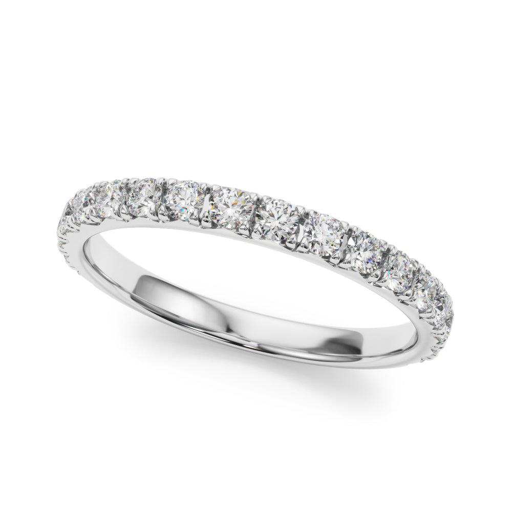 3/8 ct tw Lab Grown Diamond Wedding Band in 14K White Gold