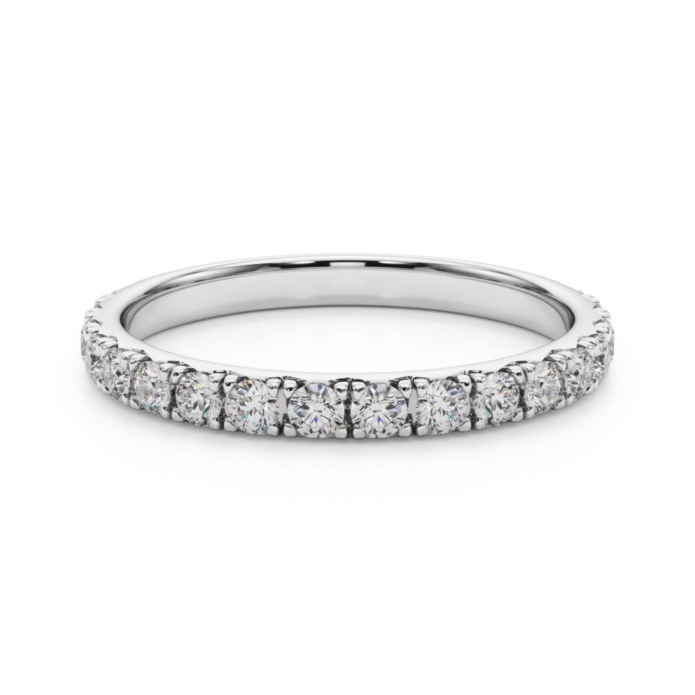 3/8 ct tw Lab Grown Diamond Wedding Band in 14K White Gold