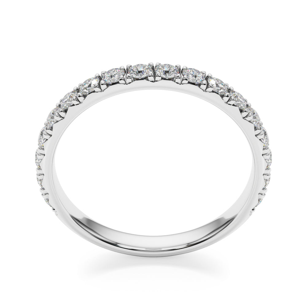 3/8 ct tw Lab Grown Diamond Wedding Band in 14K White Gold
