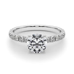 1 ct Round Lab Grown Diamond Engagement Ring Setting in 14K White Gold