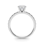 1 ct Round Lab Grown Diamond Engagement Ring Setting in 14K White Gold