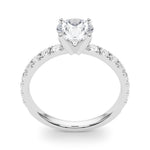 1 ct Round Lab Grown Diamond Engagement Ring Setting in 14K White Gold