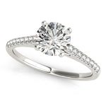 1/6 ct tw Lab Grown Diamond Engagement Ring Setting in 14K White Gold