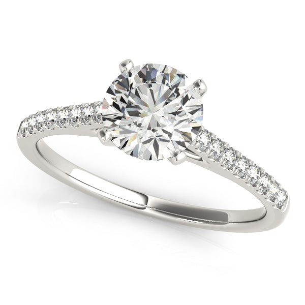 1/6 ct tw Lab Grown Diamond Engagement Ring Setting in 14K White Gold