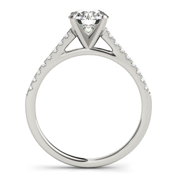 1/6 ct tw Lab Grown Diamond Engagement Ring Setting in 14K White Gold