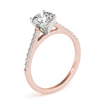 1/6 ct tw Lab Grown Diamond Engagement Ring Setting in 14K Rose Gold