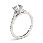 1/6 ct tw Lab Grown Diamond Engagement Ring Setting in 14K White Gold