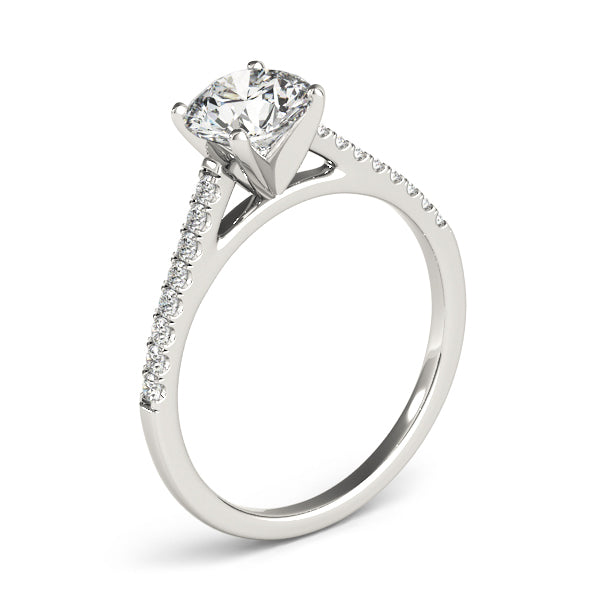 1/6 ct tw Lab Grown Diamond Engagement Ring Setting in 14K White Gold