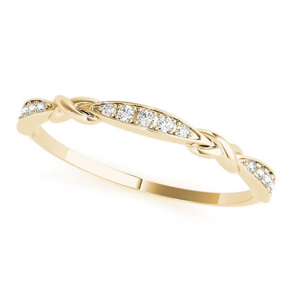 1/15 ct tw Lab Grown Diamond Wedding Band in 14K Yellow Gold