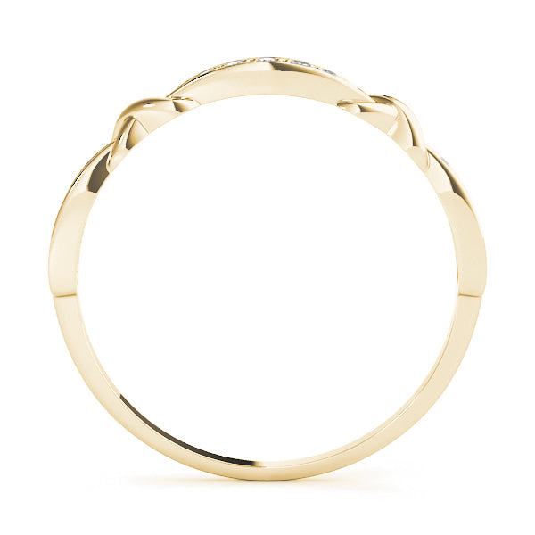 1/15 ct tw Lab Grown Diamond Wedding Band in 14K Yellow Gold