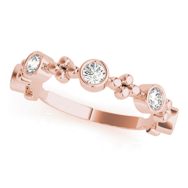 3/8 ct tw Lab Grown Diamond Wedding Band in 14K Rose Gold