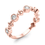 3/8 ct tw Lab Grown Diamond Wedding Band in 14K Rose Gold