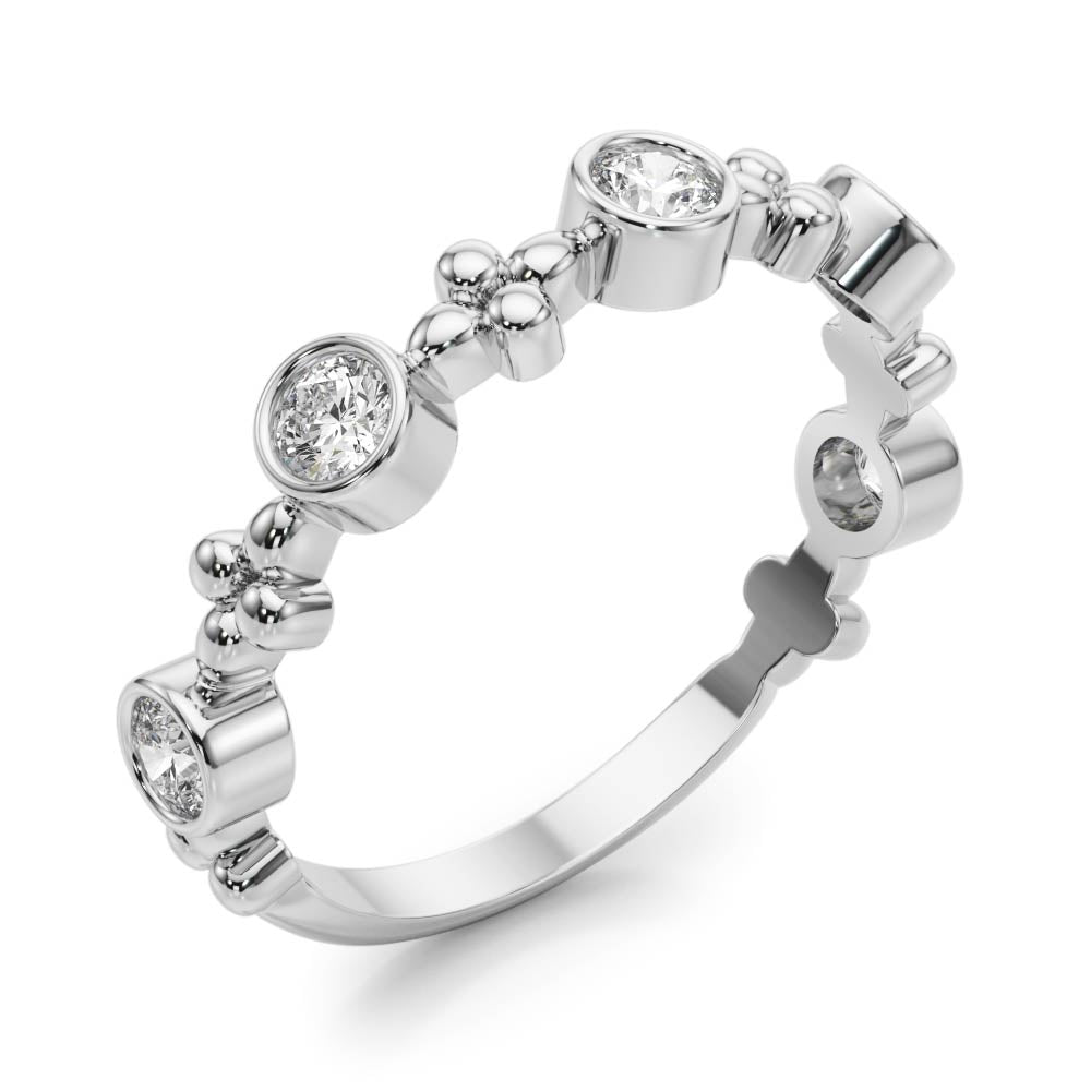 3/8 ct tw Lab Grown Diamond Wedding Band in 14K White Gold