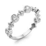 3/8 ct tw Lab Grown Diamond Wedding Band in 14K White Gold
