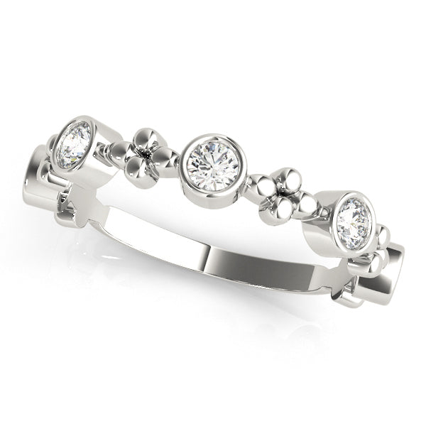 3/8 ct tw Lab Grown Diamond Wedding Band in 14K White Gold