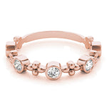 3/8 ct tw Lab Grown Diamond Wedding Band in 14K Rose Gold