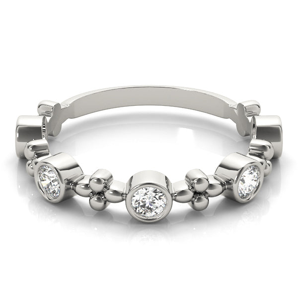 3/8 ct tw Lab Grown Diamond Wedding Band in 14K White Gold