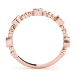 3/8 ct tw Lab Grown Diamond Wedding Band in 14K Rose Gold