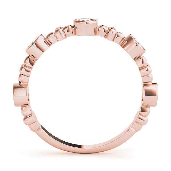 3/8 ct tw Lab Grown Diamond Wedding Band in 14K Rose Gold