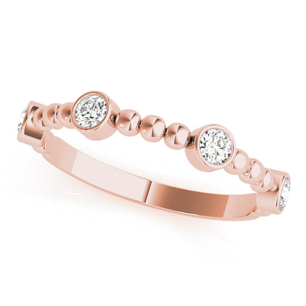 1/4 ct tw Lab Grown Diamond Wedding Band in 14K Rose Gold