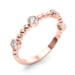 1/4 ct tw Lab Grown Diamond Wedding Band in 14K Rose Gold
