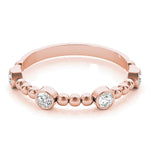 1/4 ct tw Lab Grown Diamond Wedding Band in 14K Rose Gold