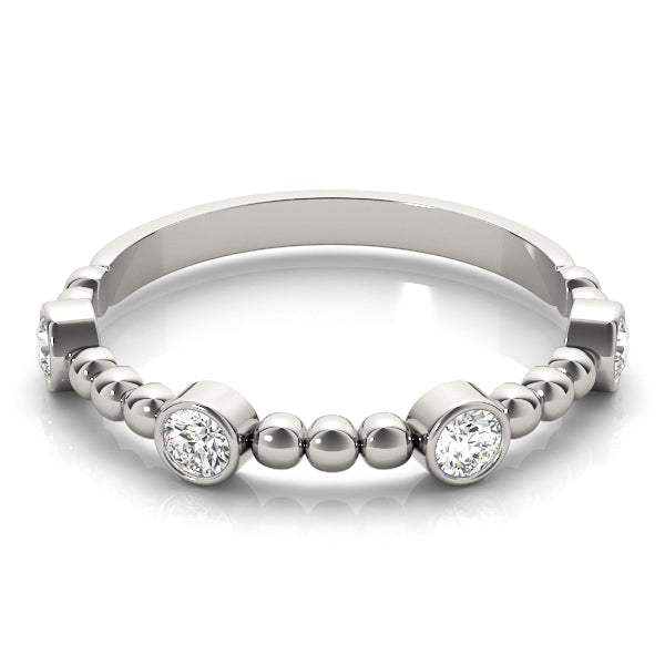 1/4 ct tw Lab Grown Diamond Wedding Band in 14K White Gold