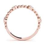 1/4 ct tw Lab Grown Diamond Wedding Band in 14K Rose Gold