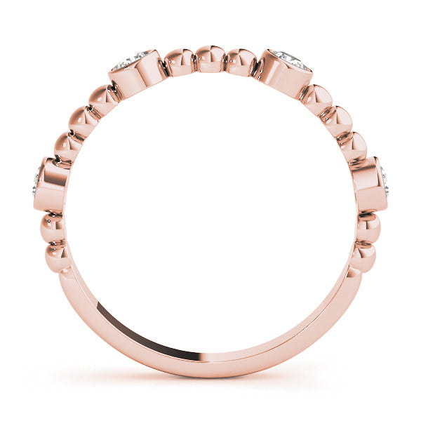 1/4 ct tw Lab Grown Diamond Wedding Band in 14K Rose Gold