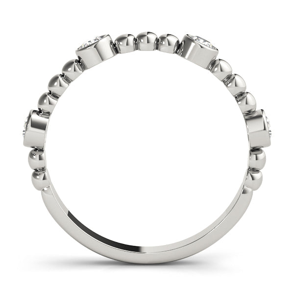 1/4 ct tw Lab Grown Diamond Wedding Band in 14K White Gold