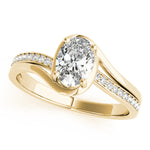 Oval Bypass Lab Grown Diamond Engagement Ring - VS1 D/E/F | 14K & 18K Gold | 14K White Gold | Oval Lab Diamond | Picasso Gold & Diamond Chicago
