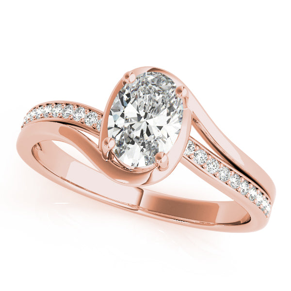 Oval Bypass Lab Grown Diamond Engagement Ring - VS1 D/E/F | 14K & 18K Gold | 14K White Gold | Oval Lab Diamond | Picasso Gold & Diamond Chicago