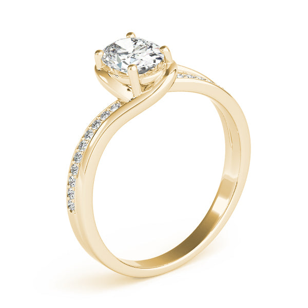 Oval Bypass Lab Grown Diamond Engagement Ring - VS1 D/E/F | 14K & 18K Gold | 14K White Gold | Oval Lab Diamond | Picasso Gold & Diamond Chicago