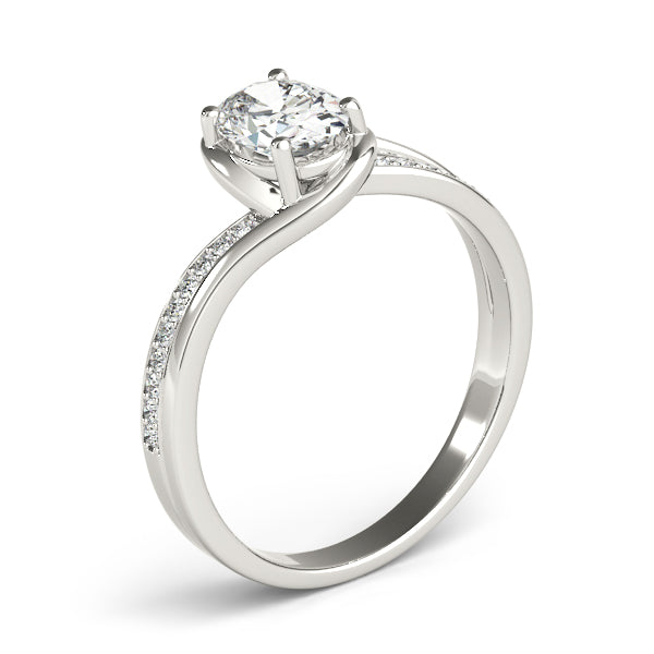 Oval Bypass Lab Grown Diamond Engagement Ring - VS1 D/E/F | 14K & 18K Gold | 14K Yellow Gold | Oval Lab Diamond | Picasso Gold & Diamond Chicago