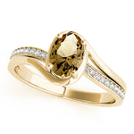 Oval Bypass Lab Grown Diamond Engagement Ring - VS1 D/E/F | 14K & 18K Gold | 14K Yellow Gold | Oval Lab Diamond | Picasso Gold & Diamond Chicago