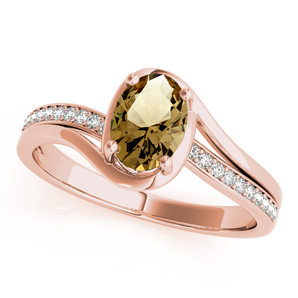 Oval Bypass Lab Grown Diamond Engagement Ring - VS1 D/E/F | 14K & 18K Gold | 14K Yellow Gold | Oval Lab Diamond | Picasso Gold & Diamond Chicago