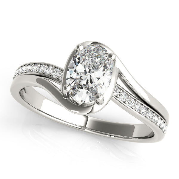Oval Bypass Lab Grown Diamond Engagement Ring - VS1 D/E/F | 14K & 18K Gold | 14K White Gold | Oval Lab Diamond | Picasso Gold & Diamond Chicago