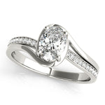 Oval Bypass Lab Grown Diamond Engagement Ring - VS1 D/E/F | 14K & 18K Gold | 14K White Gold | Oval Lab Diamond | Picasso Gold & Diamond Chicago