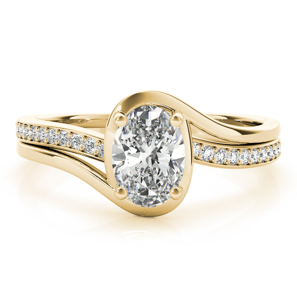 Oval Bypass Lab Grown Diamond Engagement Ring - VS1 D/E/F | 14K & 18K Gold | 18K Yellow Gold | Oval Lab Diamond | Picasso Gold & Diamond Chicago