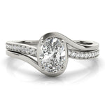 Oval Bypass Lab Grown Diamond Engagement Ring - VS1 D/E/F | 14K & 18K Gold | 18K Rose Gold | Oval Lab Diamond | Picasso Gold & Diamond Chicago