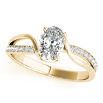 Oval Bypass Lab Grown Diamond Engagement Ring - VS1 D/E/F | 14K & 18K Gold | 14K White Gold | Oval Lab Diamond | Picasso Gold & Diamond Chicago