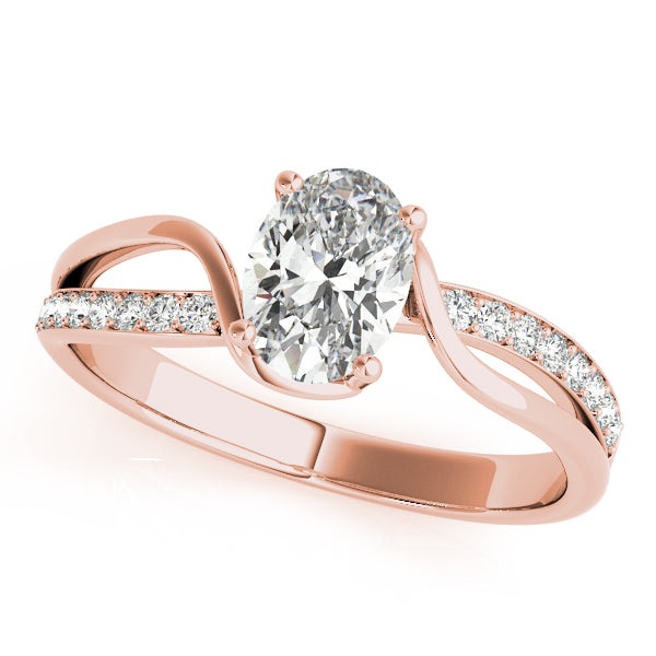Oval Bypass Lab Grown Diamond Engagement Ring - VS1 D/E/F | 14K & 18K Gold | 14K White Gold | Oval Lab Diamond | Picasso Gold & Diamond Chicago