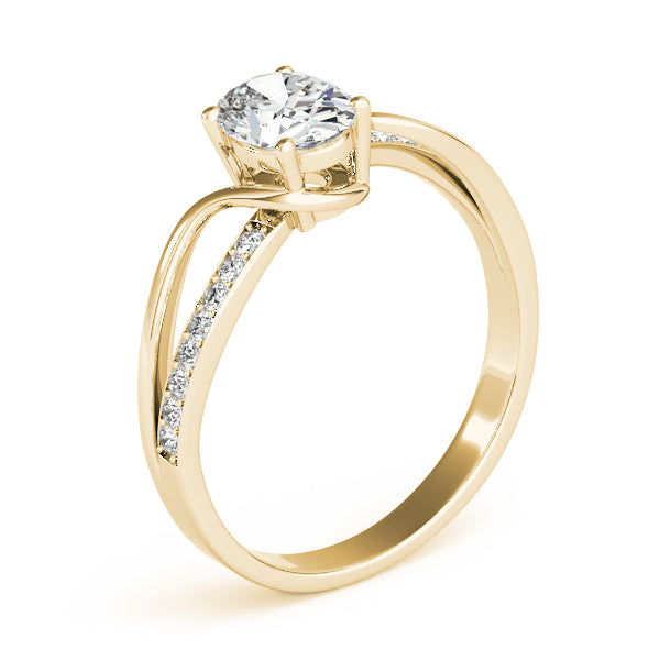 Oval Bypass Lab Grown Diamond Engagement Ring - VS1 D/E/F | 14K & 18K Gold | 14K White Gold | Oval Lab Diamond | Picasso Gold & Diamond Chicago