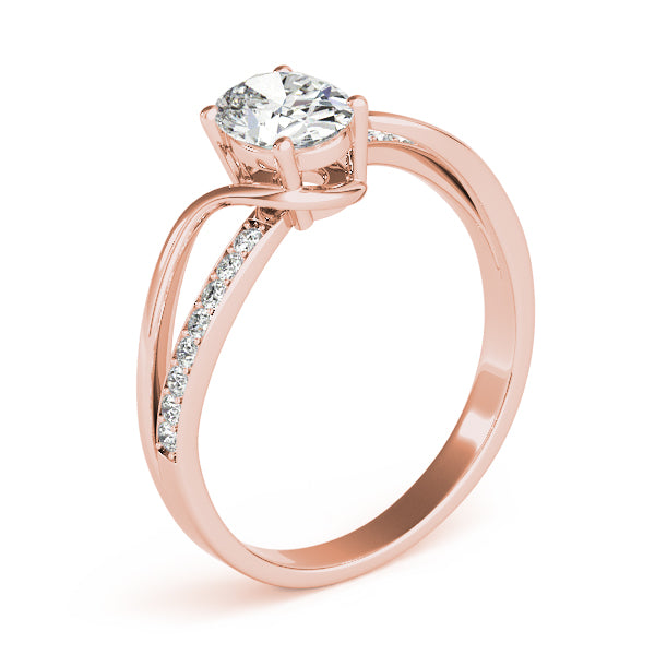 Oval Bypass Lab Grown Diamond Engagement Ring - VS1 D/E/F | 14K & 18K Gold | 14K Yellow Gold | Oval Lab Diamond | Picasso Gold & Diamond Chicago