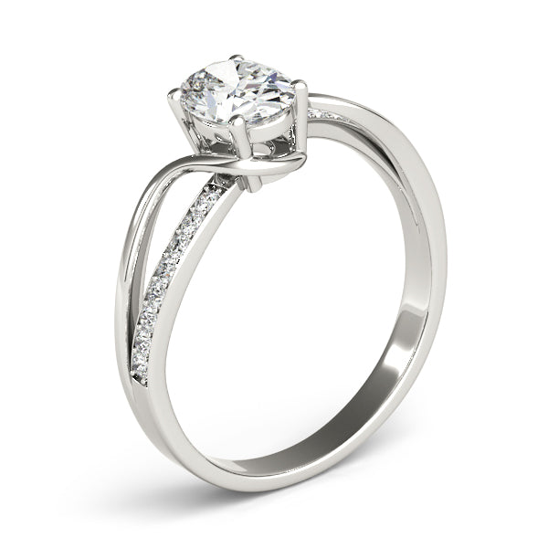 Oval Bypass Lab Grown Diamond Engagement Ring - VS1 D/E/F | 14K & 18K Gold | 14K Yellow Gold | Oval Lab Diamond | Picasso Gold & Diamond Chicago