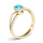 Oval Bypass Lab Grown Diamond Engagement Ring - VS1 D/E/F | 14K & 18K Gold | 14K Rose Gold | Oval Lab Diamond | Picasso Gold & Diamond Chicago