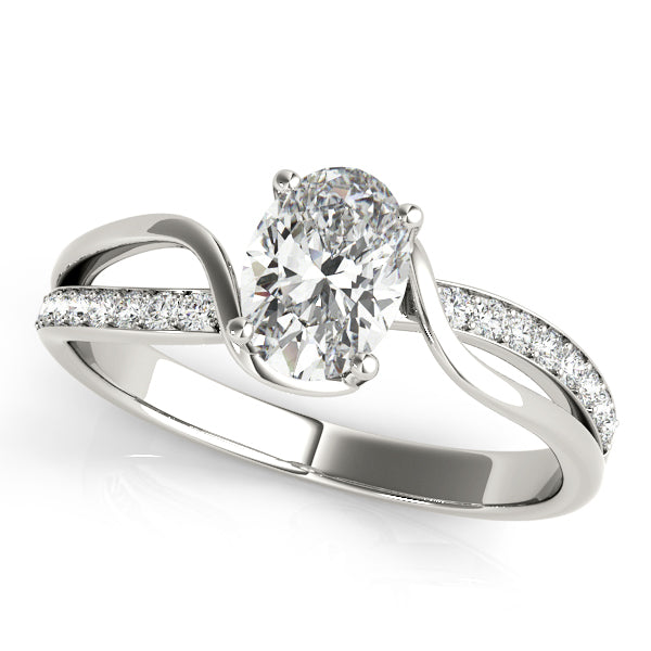 Oval Bypass Lab Grown Diamond Engagement Ring - VS1 D/E/F | 14K & 18K Gold | 14K White Gold | Oval Lab Diamond | Picasso Gold & Diamond Chicago