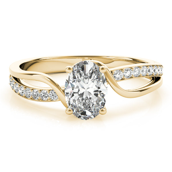 Oval Bypass Lab Grown Diamond Engagement Ring - VS1 D/E/F | 14K & 18K Gold | 18K Yellow Gold | Oval Lab Diamond | Picasso Gold & Diamond Chicago